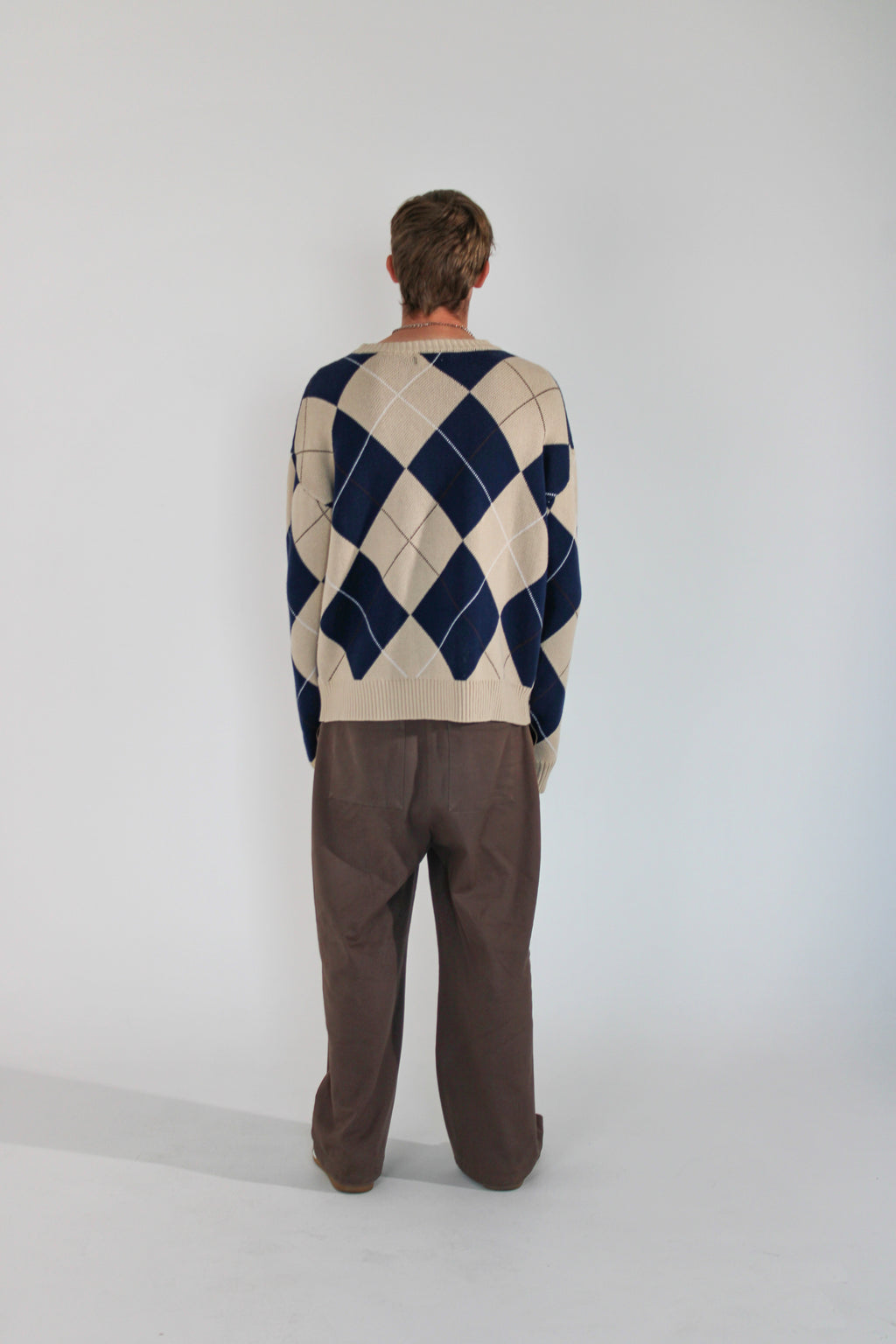 ETIQUETTE NOIRE™ Argyle Knit Sweater