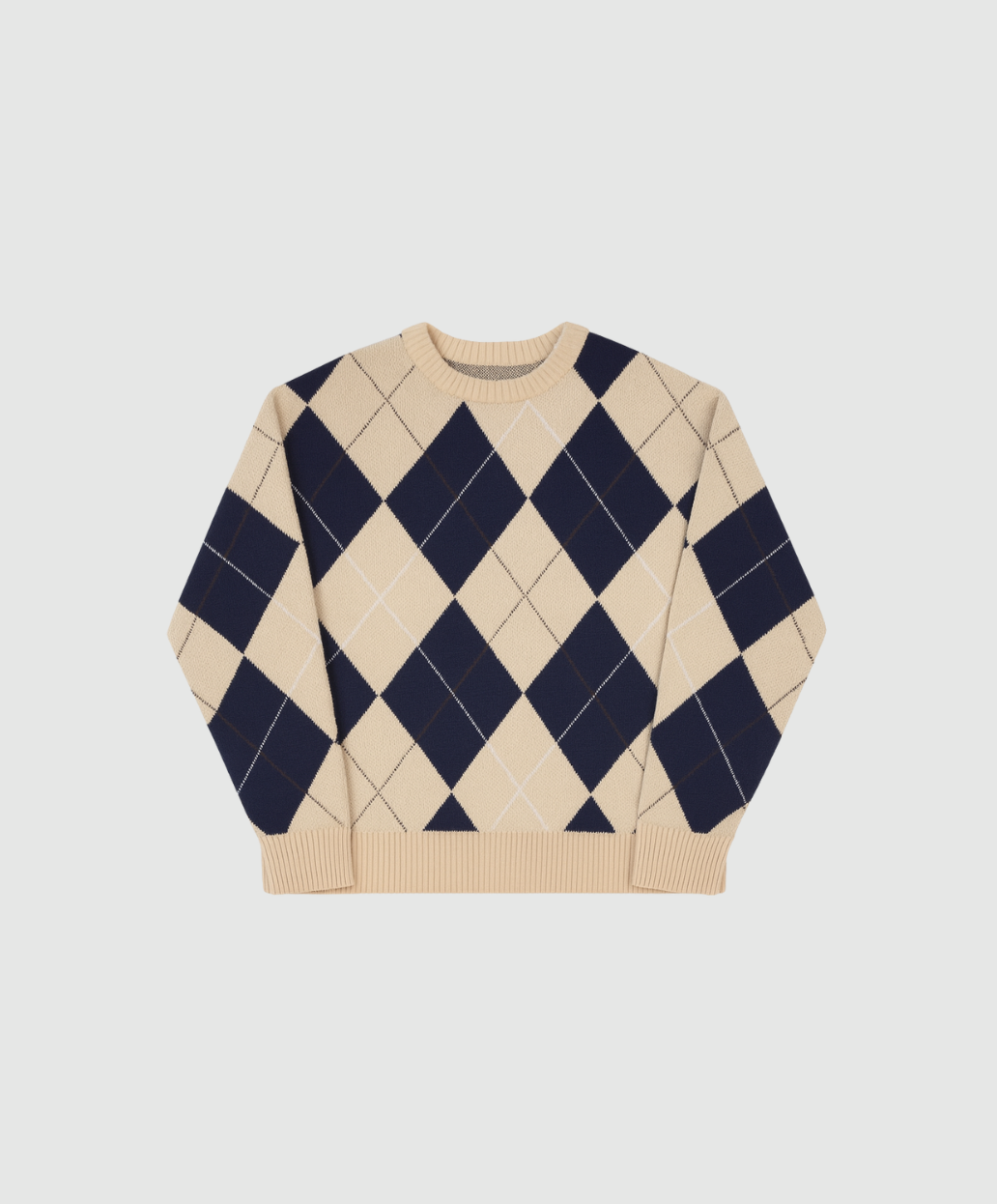 ETIQUETTE NOIRE™ Argyle Knit Sweater